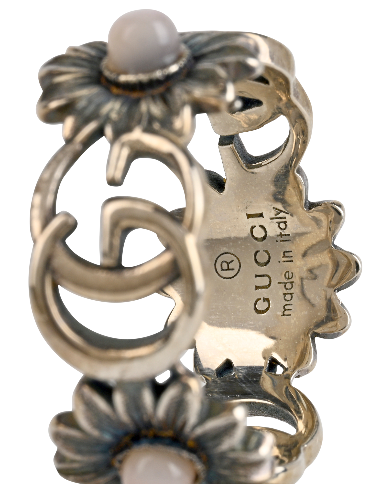 Gucci Interlocking G Flower Ring, &pound;150, Jewellery, Silver, Sterling Silver, Other view