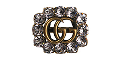 Gucci Marmont Crystal Ring, Metal, Gold, DB, B, 3*