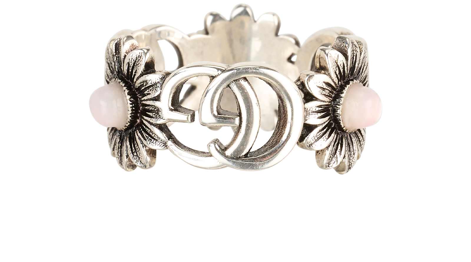 Gucci GG Flower Marmont Ring, &pound;140, Jewellery, Silver, Sterling Silver, Back view