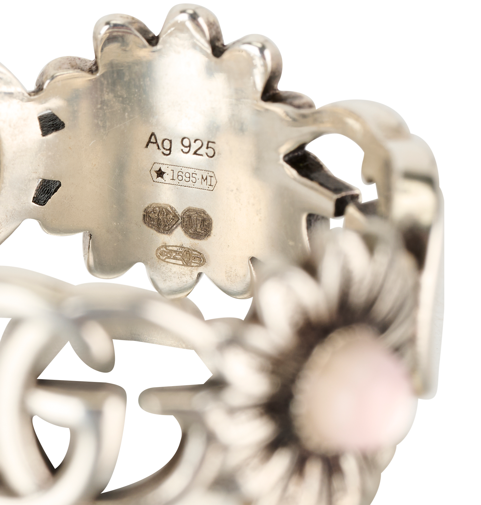 Gucci GG Flower Marmont Ring, &pound;140, Jewellery, Silver, Sterling Silver, Other view