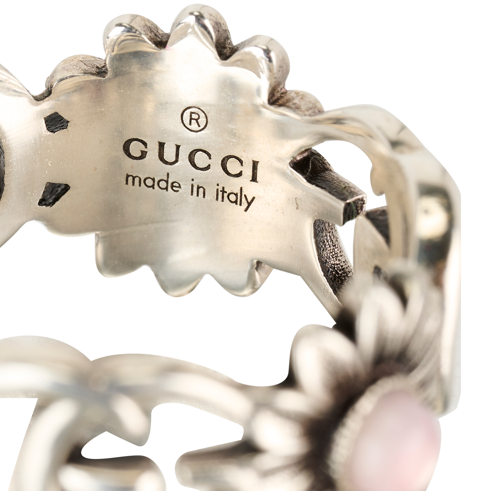 Gucci GG Flower Marmont Ring, &pound;140, Jewellery, Silver, Sterling Silver, Other view
