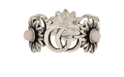 Gucci GG Pearl Ring, Sterling Silver, Sz M, DB, 3*