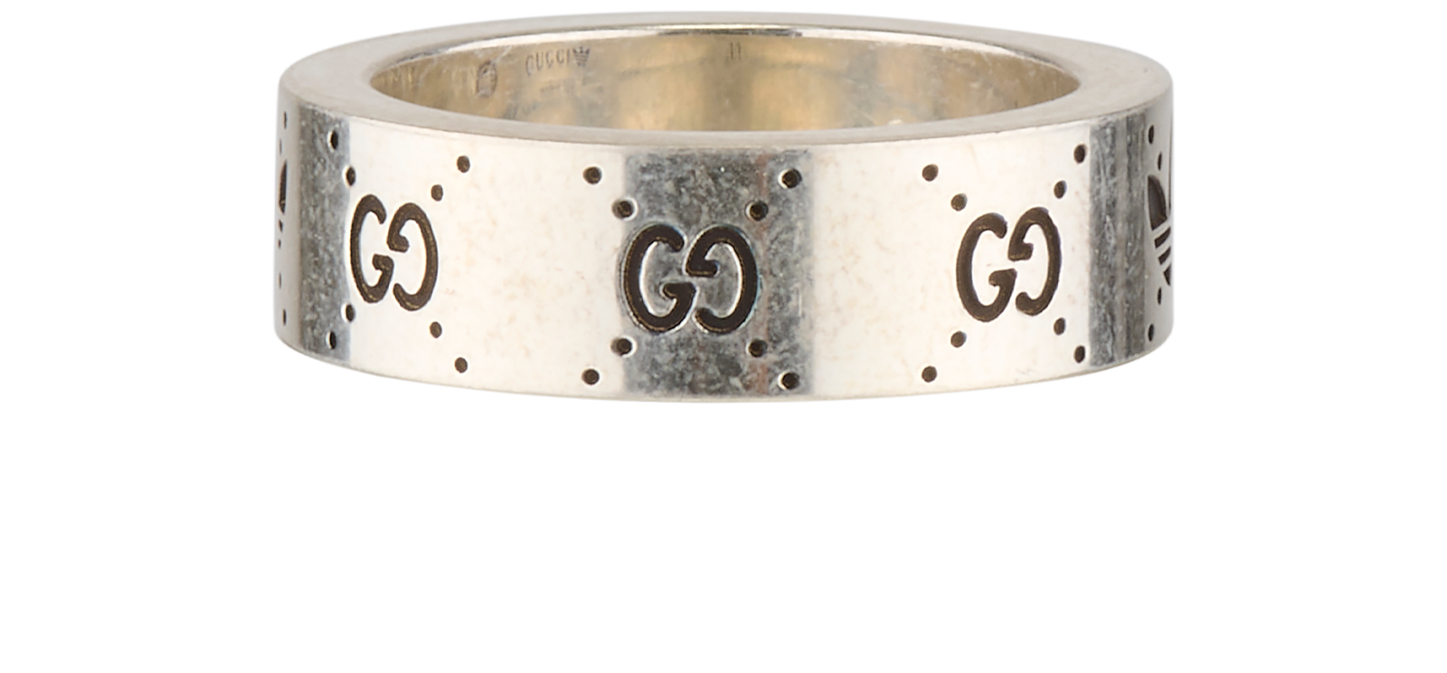 Gucci x Adidas Ring, &pound;110, Jewellery, Silver, Silver, Bottom view