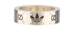 Gucci x Adidas Ring, Sterling Silver, Silver, Sz K, MII, DB/B, 2*