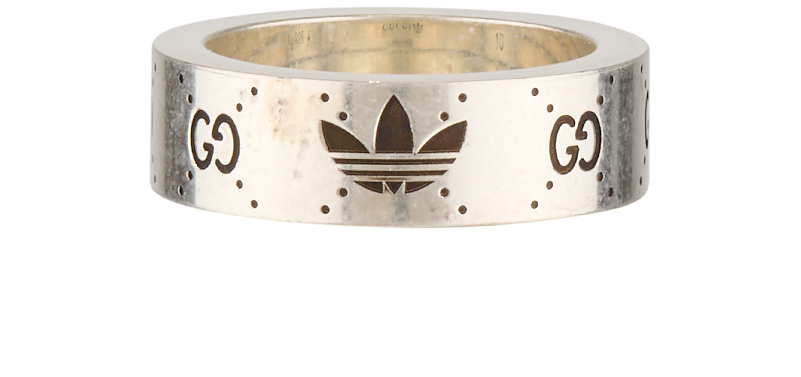 Gucci x Adidas Ring, &pound;110, Jewellery, Silver, Sterling Silver, Back view