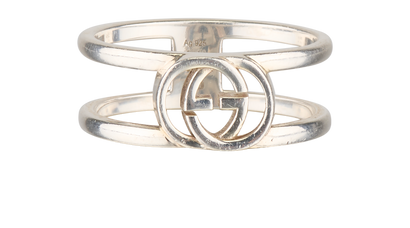 Gucci Interlocking G Ring, &pound;90, Jewellery, Silver, Silver, Front view