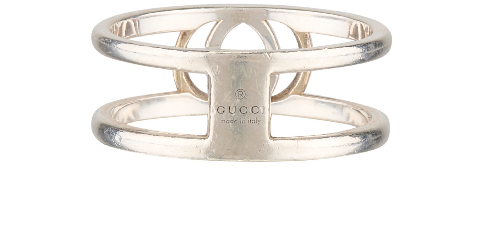 Gucci Interlocking G Ring, &pound;90, Jewellery, Silver, Silver, Back view