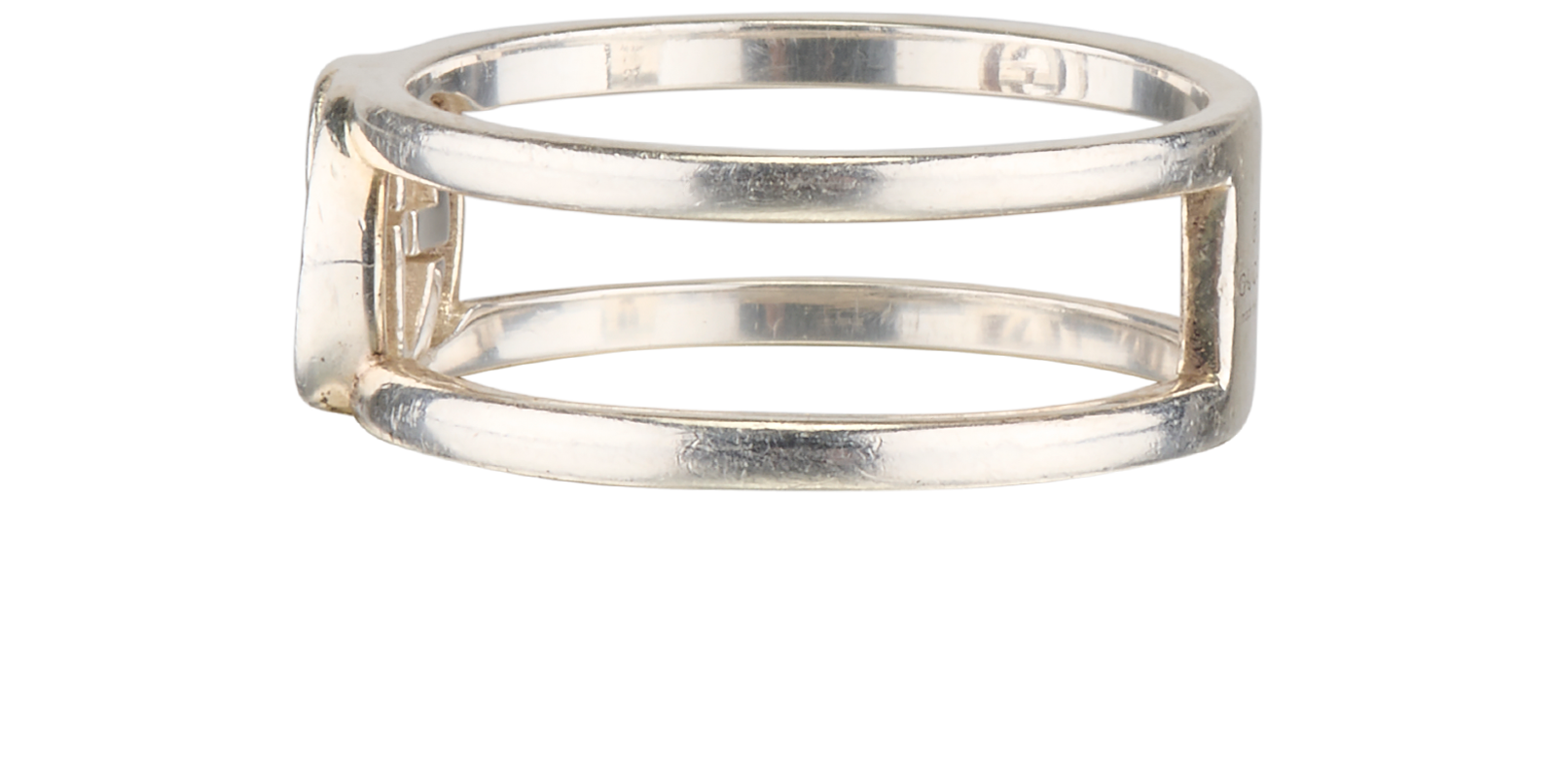 Gucci Interlocking G Ring, &pound;90, Jewellery, Silver, Silver, Bottom view