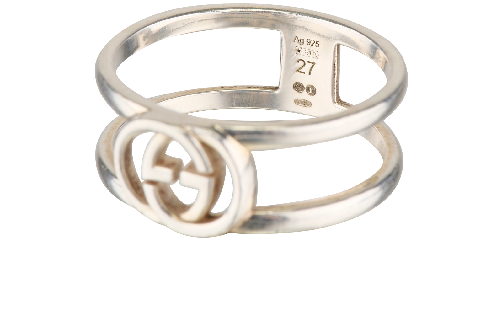 Gucci Interlocking G Ring, &pound;90, Jewellery, Silver, Silver, Other view