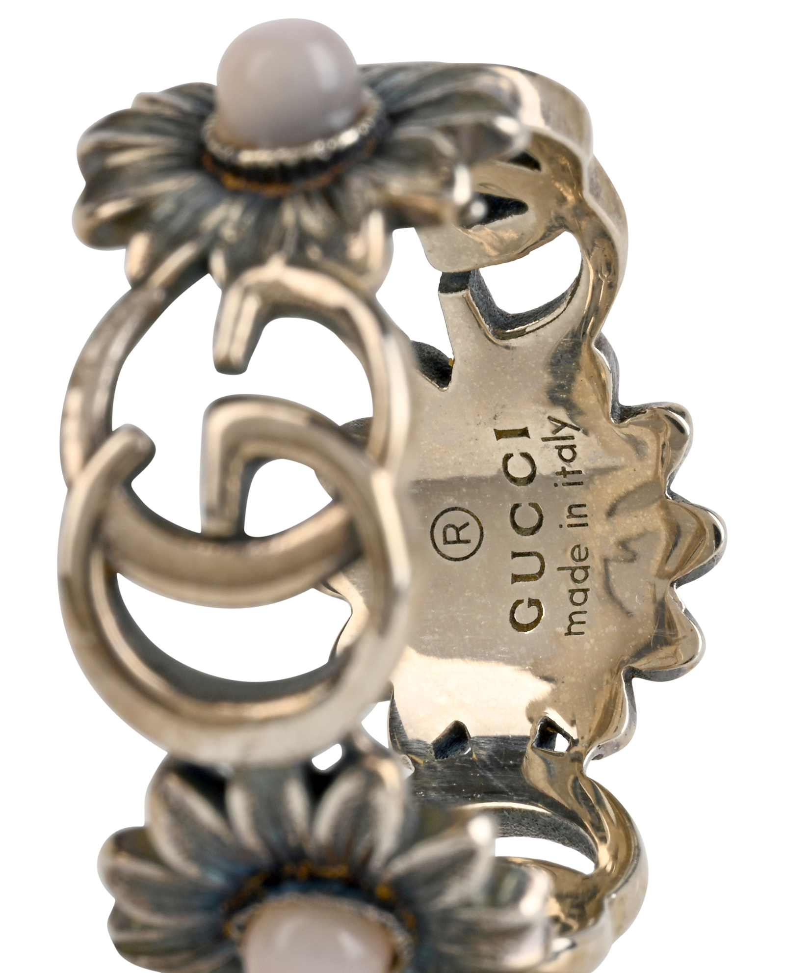 Gucci Interlocking G Flower Ring, &pound;150, Jewellery, Silver, Sterling Silver, Other view