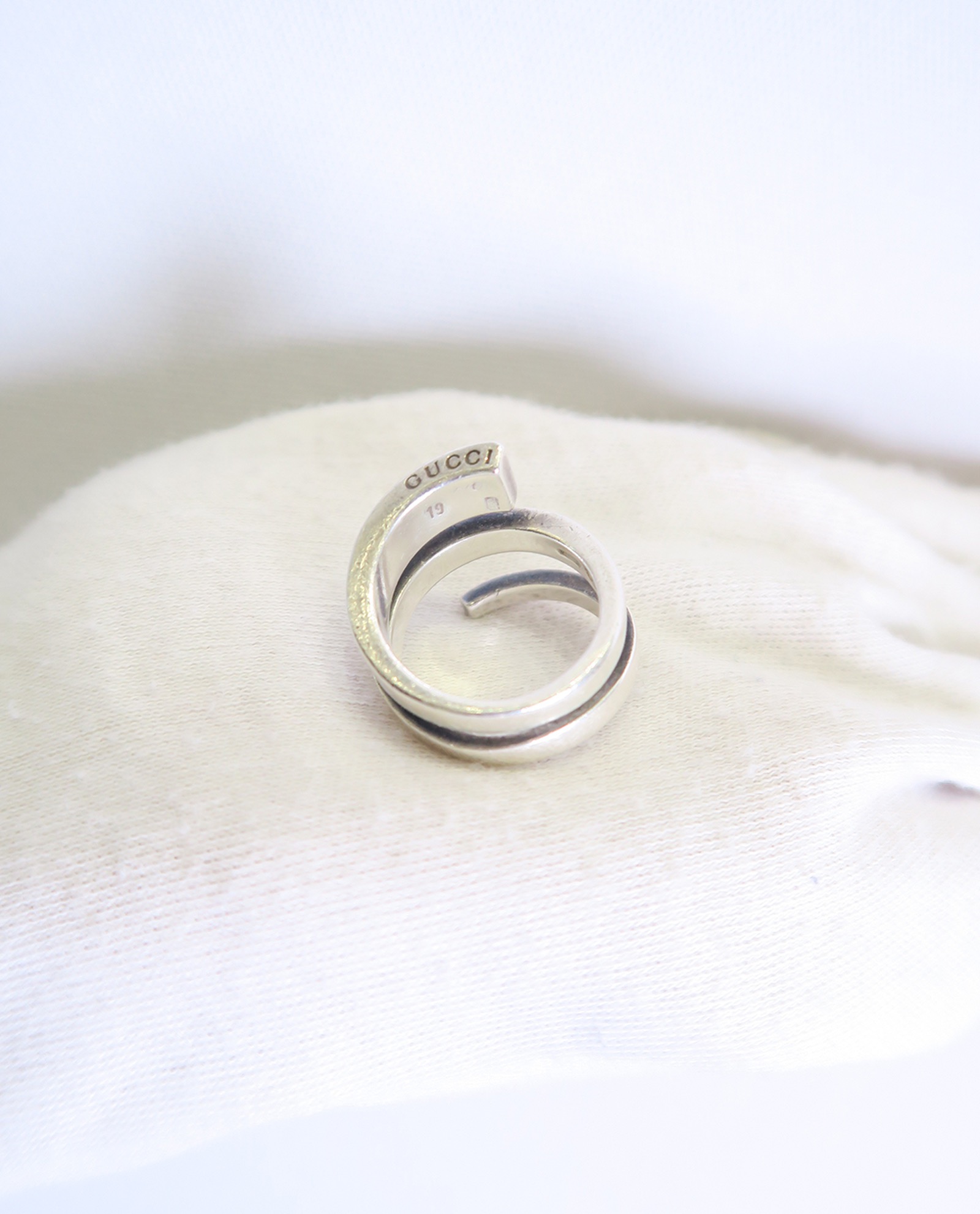 アクセサリー OLD GUCCI Spiral Ring Silver 925 Gucci spiral silver ring - Gem