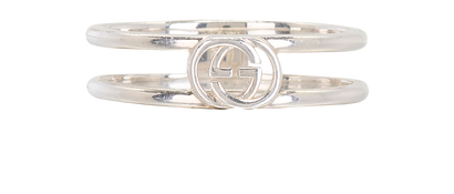 Gucci Interlocking G Open Band Ring, &pound;180, Jewellery, Silver, Sterling Silver, Front view