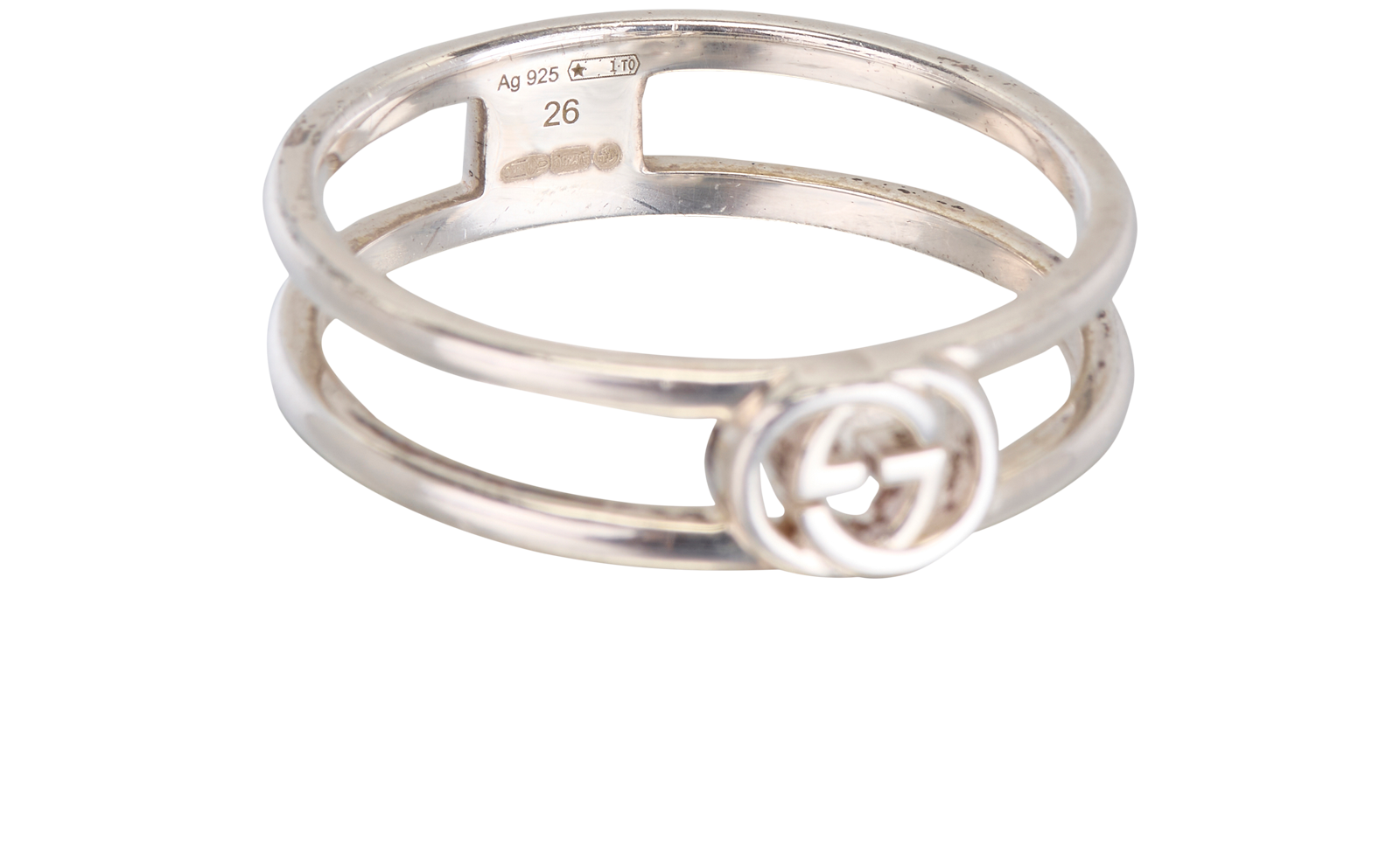 Gucci Interlocking G Open Band Ring, &pound;180, Jewellery, Silver, Sterling Silver, Other view
