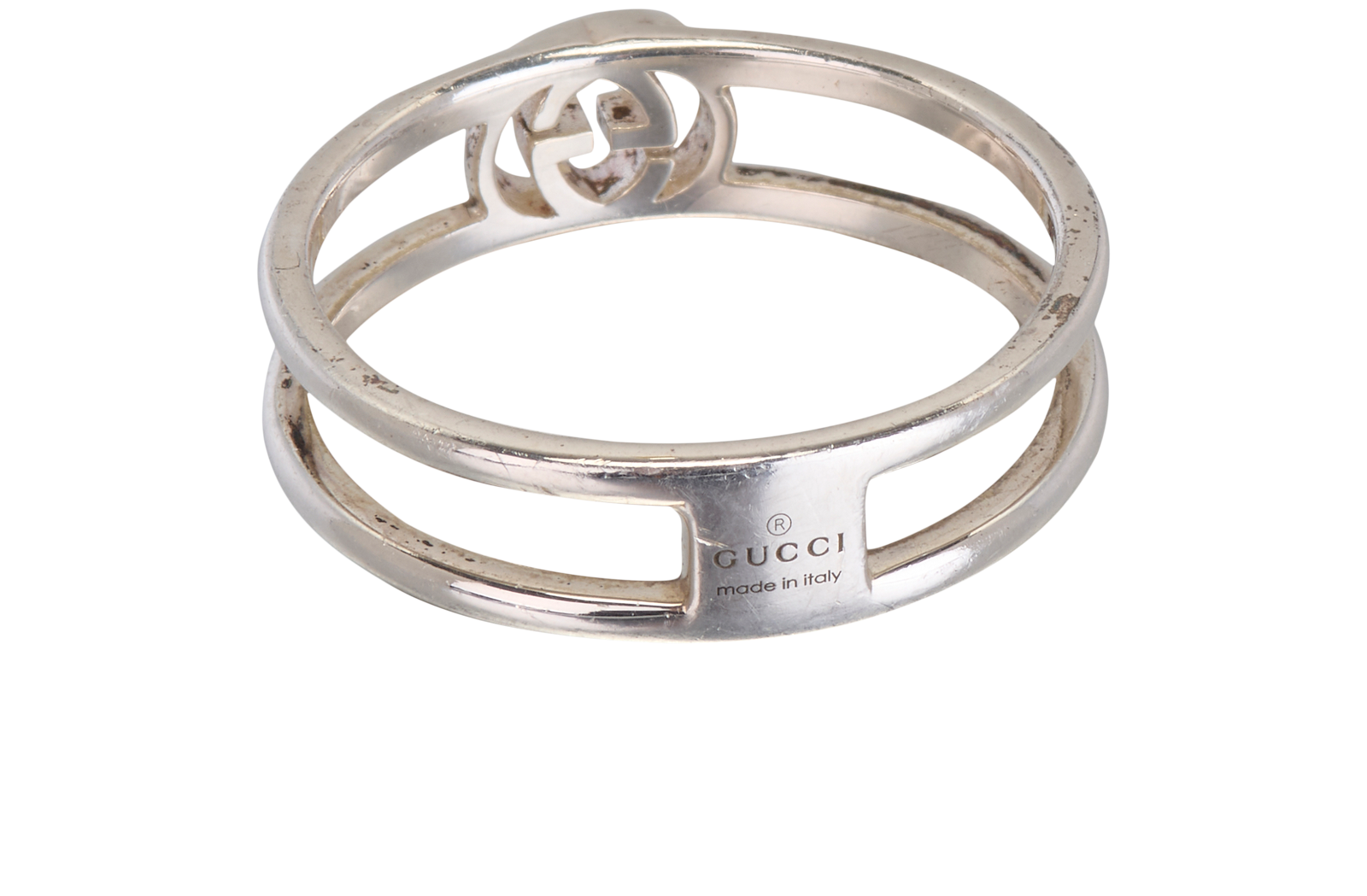 Gucci Interlocking G Open Band Ring, &pound;180, Jewellery, Silver, Sterling Silver, Other view