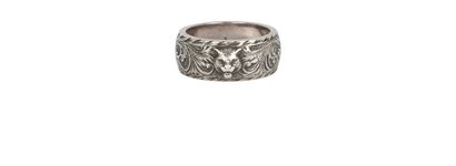 Gucci Thin Feline Head Ring, front view