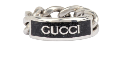 Gucci Logo Chain Rings, front view
