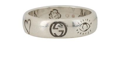Gucci Blind For Love Ring, &pound;180, Jewellery, Silver, Silver, Front view