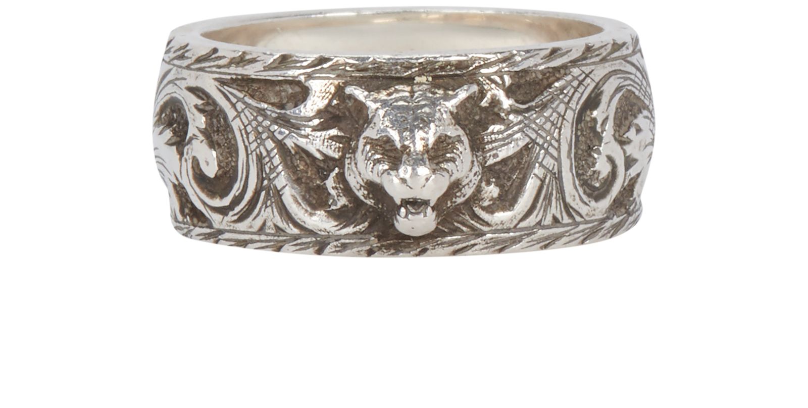 Gucci tiger deals ring silver