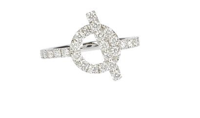 Hermès Finesse Ring, &pound;3,900, Accessories/Jewellery, Silver, White Gold, Front view