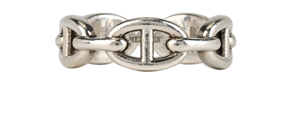 Hermes Chaine D’ancre Ring, &pound;320, Jewellery, Silver, Sterling Silver, Front view