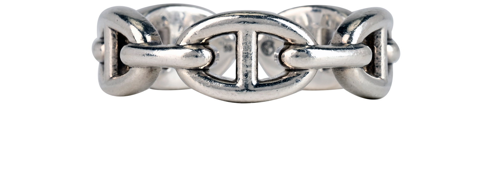 Hermes Chaine D’ancre Ring, &pound;320, Jewellery, Silver, Sterling Silver, Back view