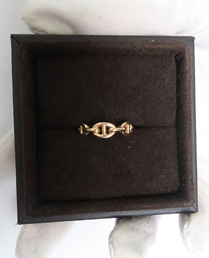 Hermes Chaine D'Ancre Enchainee Ring, &pound;395, Jewellery, Front view