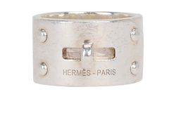 Hermès Kelly Ring, 925 Silver, Sz M, B, 2*