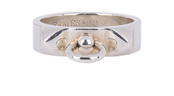 Hermes Small Collier De Chien Ring,Sterling Silver,19AK023308,Sz K, B, 2*