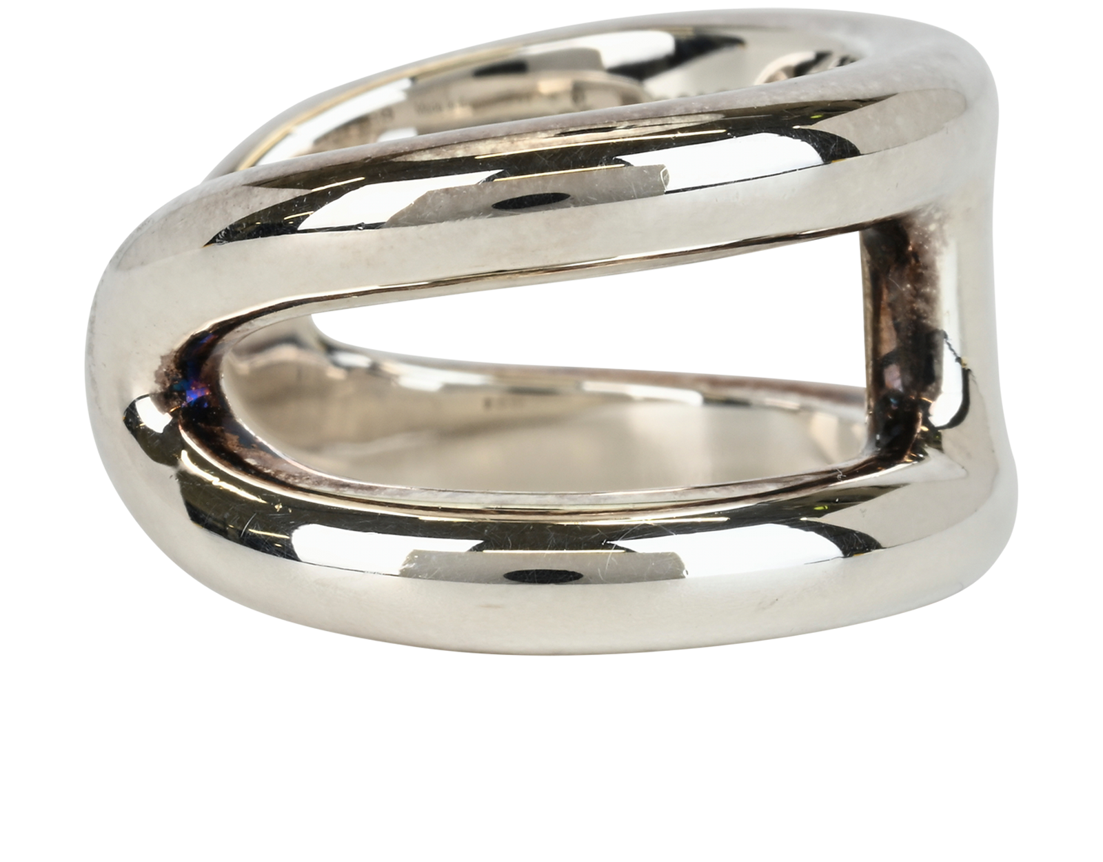 Hermès Osmose Ring, &pound;220, Jewellery, Silver, Silver, Side view