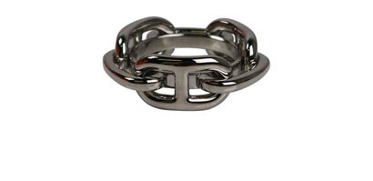 Hermes Regate Scarf Ring, &pound;100, Accessories, Silver, Brass, Front view