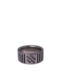 Louis Vuitton, Accessories, Louis Vuitton Palladium Plated Damier Black  Ring Size