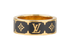 Louis Vuitton Nanogram Enamel Ring, &pound;180, Jewellery, Black/Gold, Brass, Front view