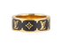 Louis Vuitton Nanogram Enamel Ring, &pound;180, Jewellery, Black/Gold, Brass, Back view