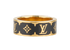Louis Vuitton Nanogram Enamel Ring, &pound;180, Jewellery, Black/Gold, Brass, Bottom view