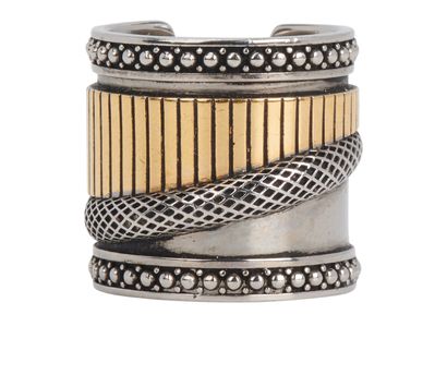 Alexander McQueen Wide Band Ring, &pound;90, Jewellery, Gold/Silver, Brass, Front view