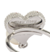 Miu Miu Embellished Heart Ring, &pound;150, Jewellery, Pink/Silver, Sterling Silver, Other view