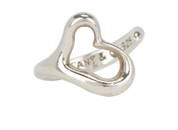 Tiffany Open Heart Ring, Sterling Silver, B, 2*