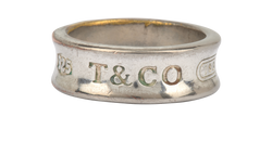 Tiffany & Co 1837 Ring, Sterling Silver, Sz P, DB, 1*