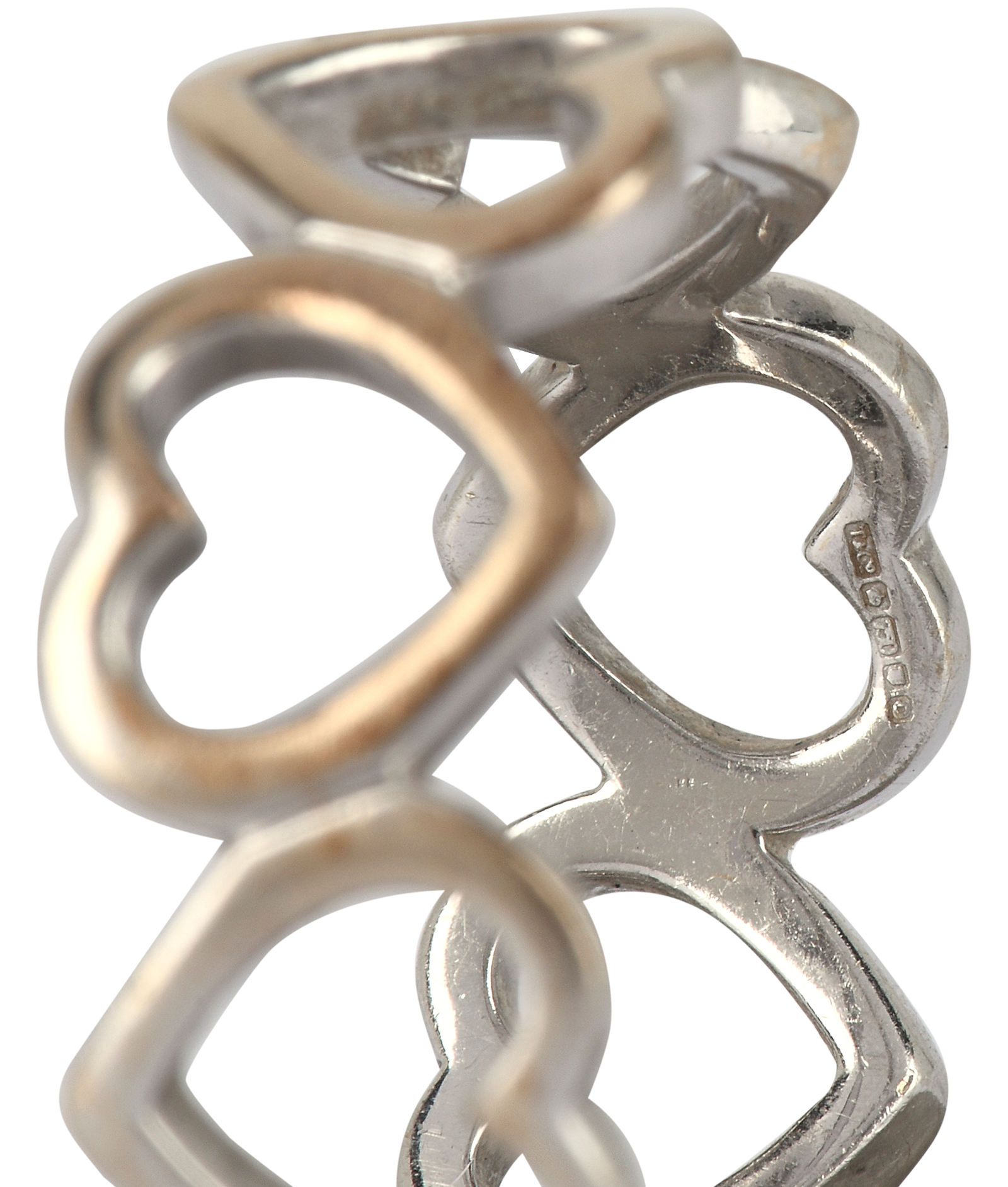 Tiffany & Co Diamond Open Loving Heart Ring, &pound;850, Jewellery, Silver, White Gold, Other view