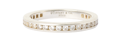 Tiffany & Co The Tiffany Setting Full Band, Platinum/Diamond, Sz L, 2*