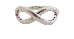 Tiffany Infinity Ring, Silver, Pouch, 3*