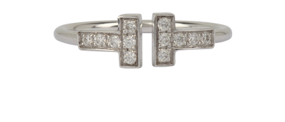 Tiffany & Co Diamond T Wire Ring, front view