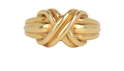 Tiffany Signature X 1990 Ring, 18K Gold, Sz J, B, 2*