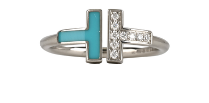 Tiffany & Co T Ring, £2,150, Jewellery, Silver, White Gold, Front view