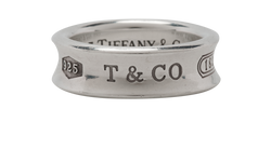 Tiffany & Co 1837 Ring, Sterling Silver, Silver, Sz O, DB, 3*