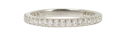 Tiffany & Co Full Eternity Ring, Platinum/Diamonds, Silver, Sz 47, B, 3*