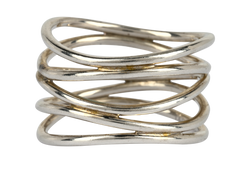 Tiffany & Co Elsa Peretti Wave Ring, Sterling Silver, AG 925, 3*