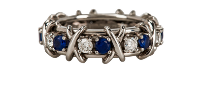 Sixteen Stone by Tiffany Ring, &pound;5,100, Jewellery, Blue/Silver, Platinum, Front view