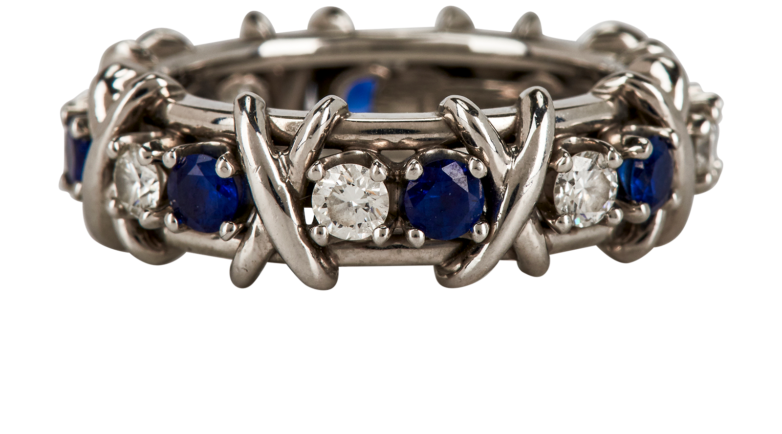 Sixteen Stone by Tiffany Ring, &pound;5,100, Jewellery, Blue/Silver, Platinum, Other view