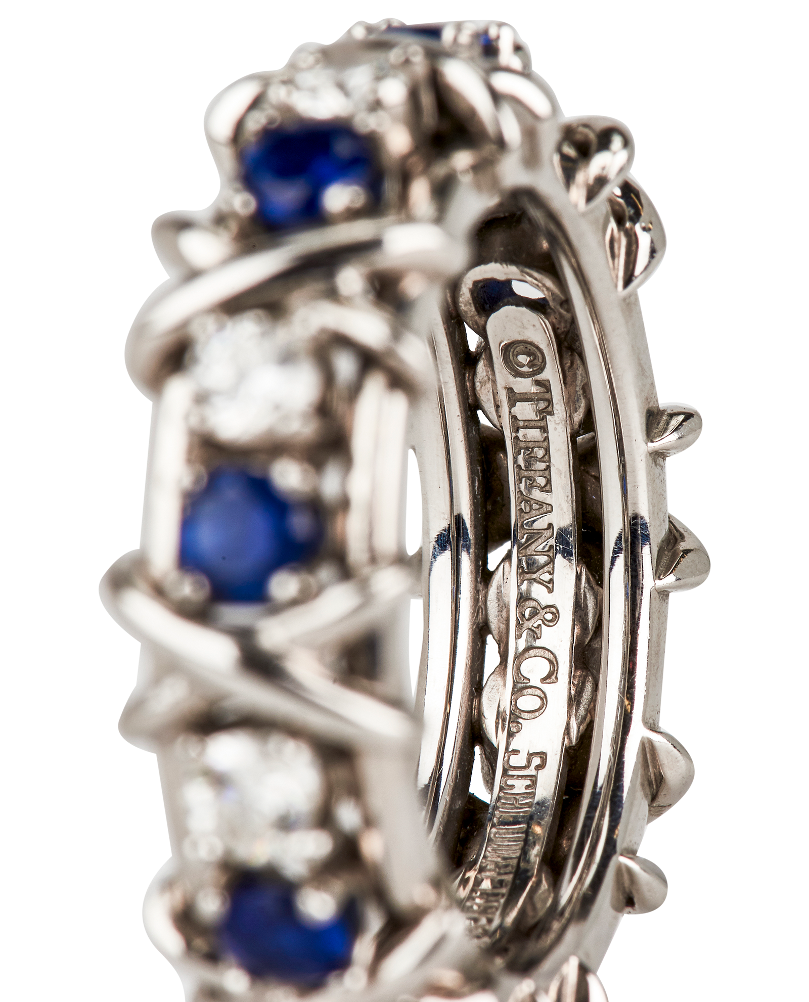 Sixteen Stone by Tiffany Ring, &pound;5,100, Jewellery, Blue/Silver, Platinum, Other view